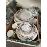 A Wedgwood dinner service, Hathaway Rose, appx49 pieces
