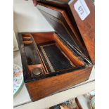 Victorian walnut writing box - as seen