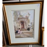 William Russell Flint, 'Ancient Doorway, Cortes', 35.5cm x 53cm, limited edition print, 65/