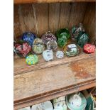14 glass paperweights
