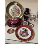 Limoges porcelain - 12 items including La Reine