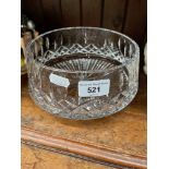 A Waterford crystal Lismore bowl, 20cm diameter at widest point