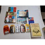 A selection of books and collection of 5 top trumps.