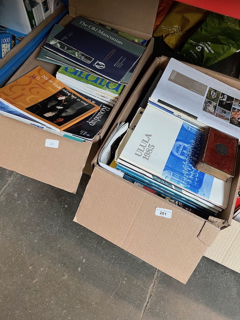 2 boxes of magazines "Manchester grammar school"