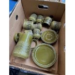 A Royal Lancastrian coffee service in green - 21 pieces