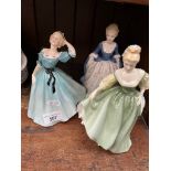 3 Royal Doulton figures Celeste, Fair Lady and Alison