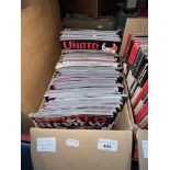 A box of 60+ Man UTD programmes, 2000-2002.