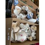 2 boxes of ceramics and pottery to include Jasperware and Royal memorabilia.