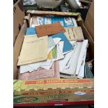 A box of assorted ephemera.