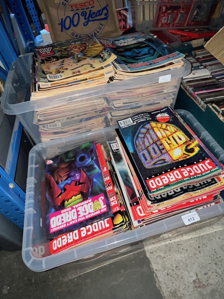 A collection of approximately 450 Judge Dread 2000AD comics.