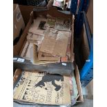 A box of sheet music and a box of ephemera.