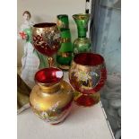 5 pieces of Murano glass