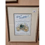 "Going to Australia?" advertising print, glazed and framed.