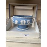 Wedgwood blue jasper bowl. Diam. 20cm - boxed