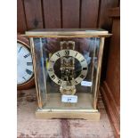 Acctim battery operated brass and glass clock, made in Germany.