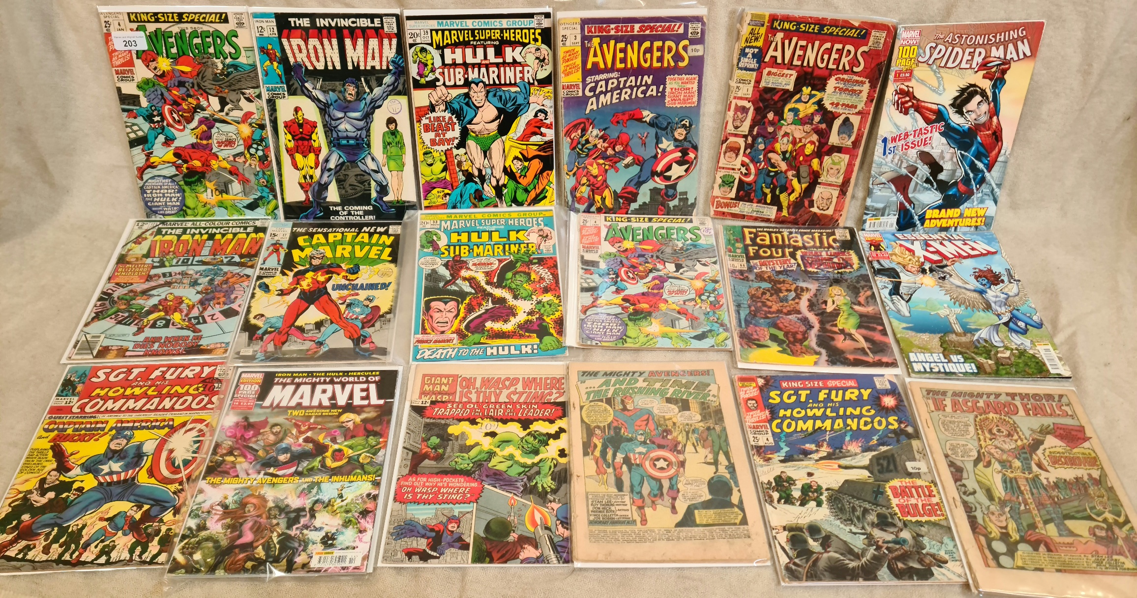 A collection of 40 Marvel comics