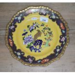 A Masons yellow ground dish.