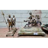 A group of three Italian silvered and gilt bronze military figures, each signed 'Gippe Vasani' and