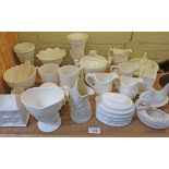 Approx. eighteen pieces of mainly 19th century white glass including Sowerby, Hepple, Henry