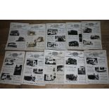 A collection of 10 pre-war commercial vehicle body builders promotional cards, J.H. Jennings &