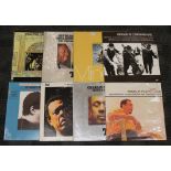 Eight assorted Charles Mingus jazz LPs.