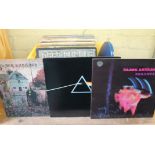 A box of approx. 38 LPs including Black Sabbath reissues.