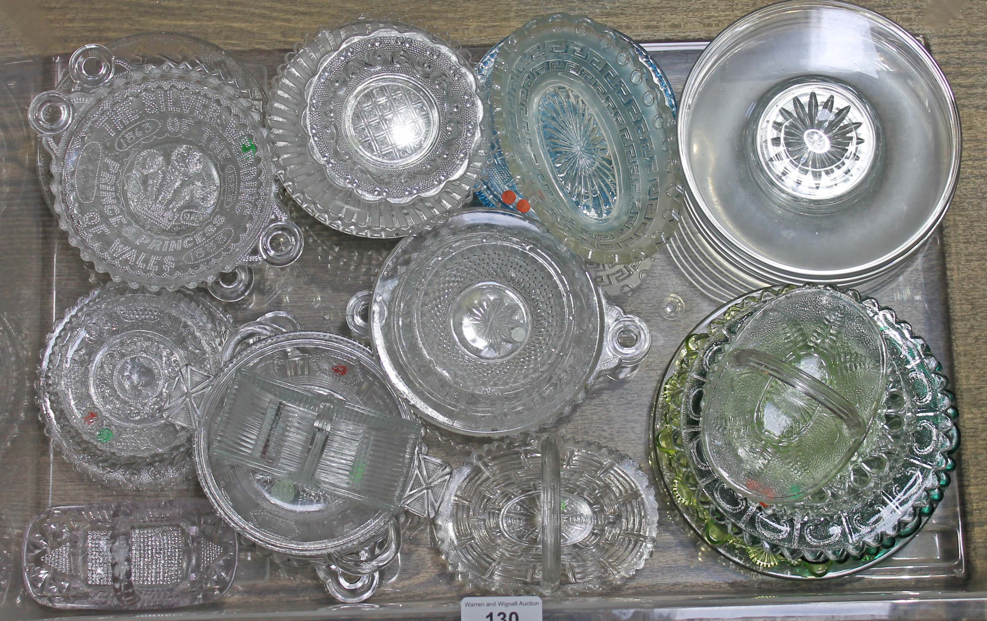 A box of assorted glass comprising mainly flint glass etc.