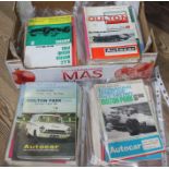 A collection of vintage racing programmes, ranging from 1960' onwards to include Oulton Park "Gold