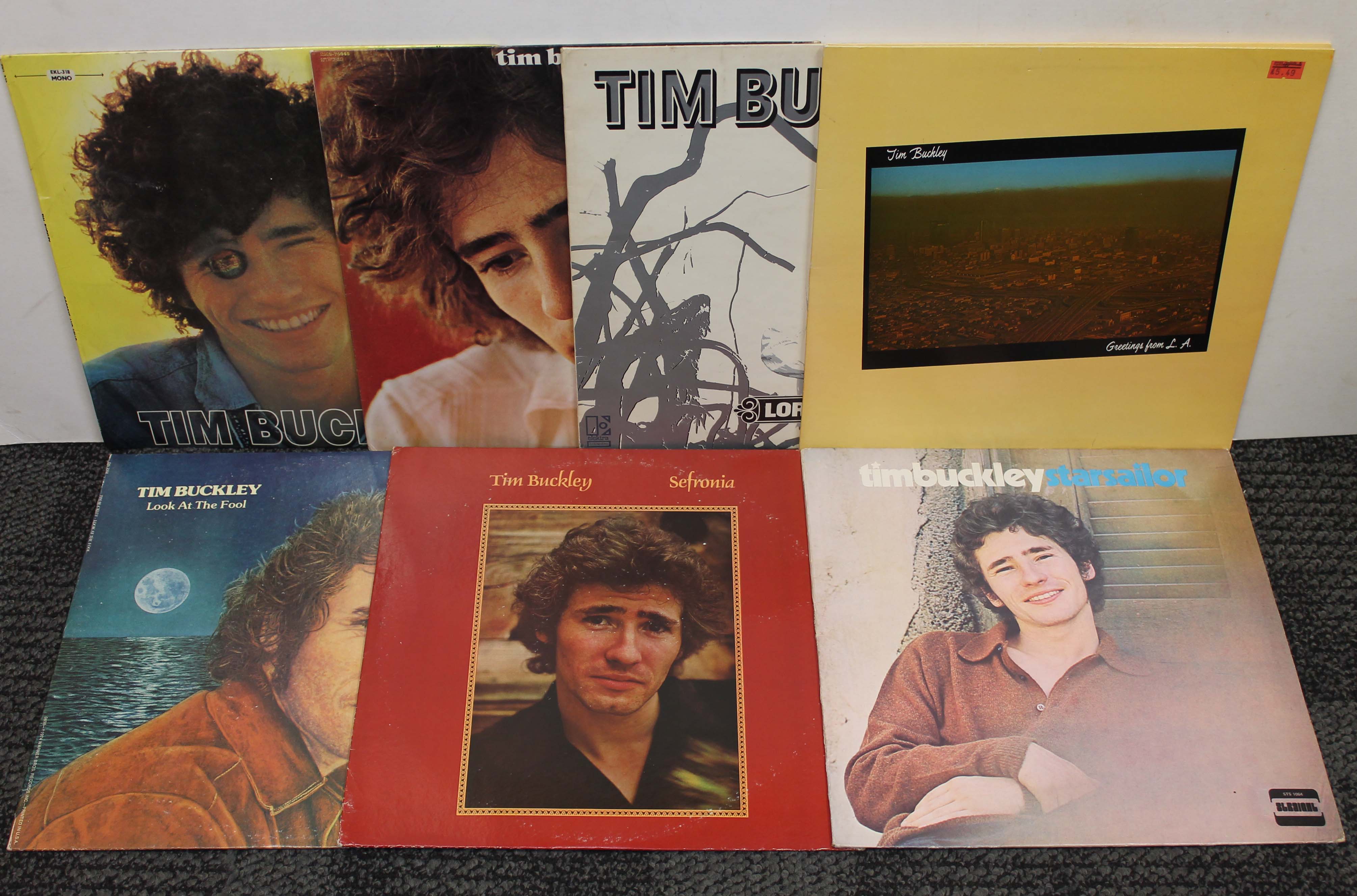 Tim Buckley - seven LPs comprising; Goodbye and Hello, Happy/Sad, Lorca, Starsailor, Sefronia,