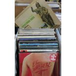 A box of approx. 65 rock and pop LPs including The Beatles, Deep Purple, Eric Clapton, Queen etc.