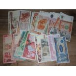 Twenty world banknotes including Vietnam, India, Peru, Poland and more.