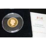 Elizabeth II Laurel proof coin, 22ct, weight 8g, boxed with certificate ONLY 10% BUYER'S PREMIUM