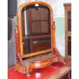 A large Victorian mahogany toilet mirror, height 80cm, width 67cm and depth 29cm.