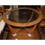 A G-Plan 'Astro' circular teak coffee table, diameter 84cm.