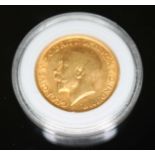 George V 1913 sovereign ONLY 10% BUYER'S PREMIUM INCLUSIVE OF VAT NORMAL ONLINE BIDDING FEES APPLY