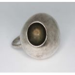 A Danish Modernist "Cave" ring number 441, designed by Jacqueline Rabun for Georg Jensen, marked '