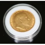 EDWARD VII 1910 sovereign ONLY 10% BUYER'S PREMIUM INCLUSIVE OF VAT NORMAL ONLINE BIDDING FEES APPLY