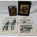 Two antique illistrated books and two magazines; 'Foxes Book of Martyrs', 'Gallery of Engravings and