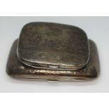 Two hallmarked silver cigarette cases, wt. 231.3g.