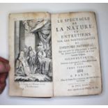 Antiquarian books comprising; Tome Troisieme - Le Spectacle de la Nature, The Compleat Herbal or