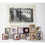 Army Football medal collection awarded to Corporal A Jackson Royal Armoured Corp, including an