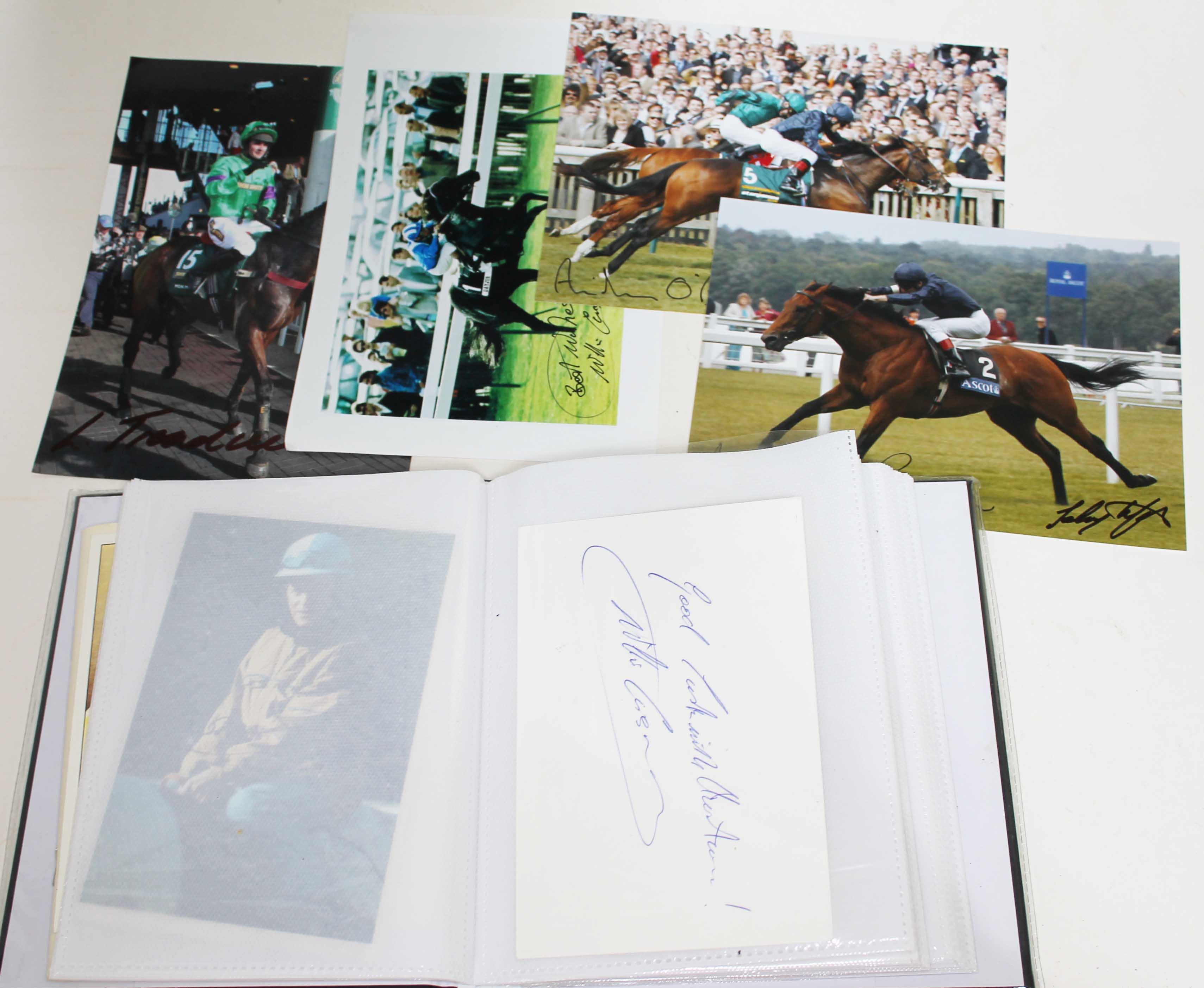 Horse racing - eight signed photographs and a Royal Ascot 2013 first day program.