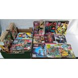 A box of approx. 100 2000 AD comics and approx. 40 Judge dredd comics