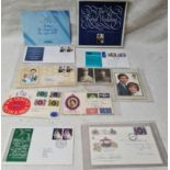 A box of Royal ephemera including WW1 Christmas card, Royal wedding, Corronation, Silver Jubilee