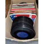 A box of assorted 45s, 1960s and later including The Beatles, Rolling Stones etc.