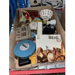 A box of collectables including watches