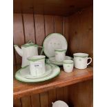 Foley peacock china three piece teaset