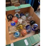 17 glass paperweights