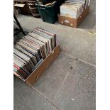 2 boxes of LPs to include Rod Stewart, Elvis, Beatles, Kinks, Trogs, Elton John, Little Richard,