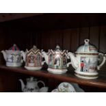 Novelty teapots - 5 Sadler with 2 others